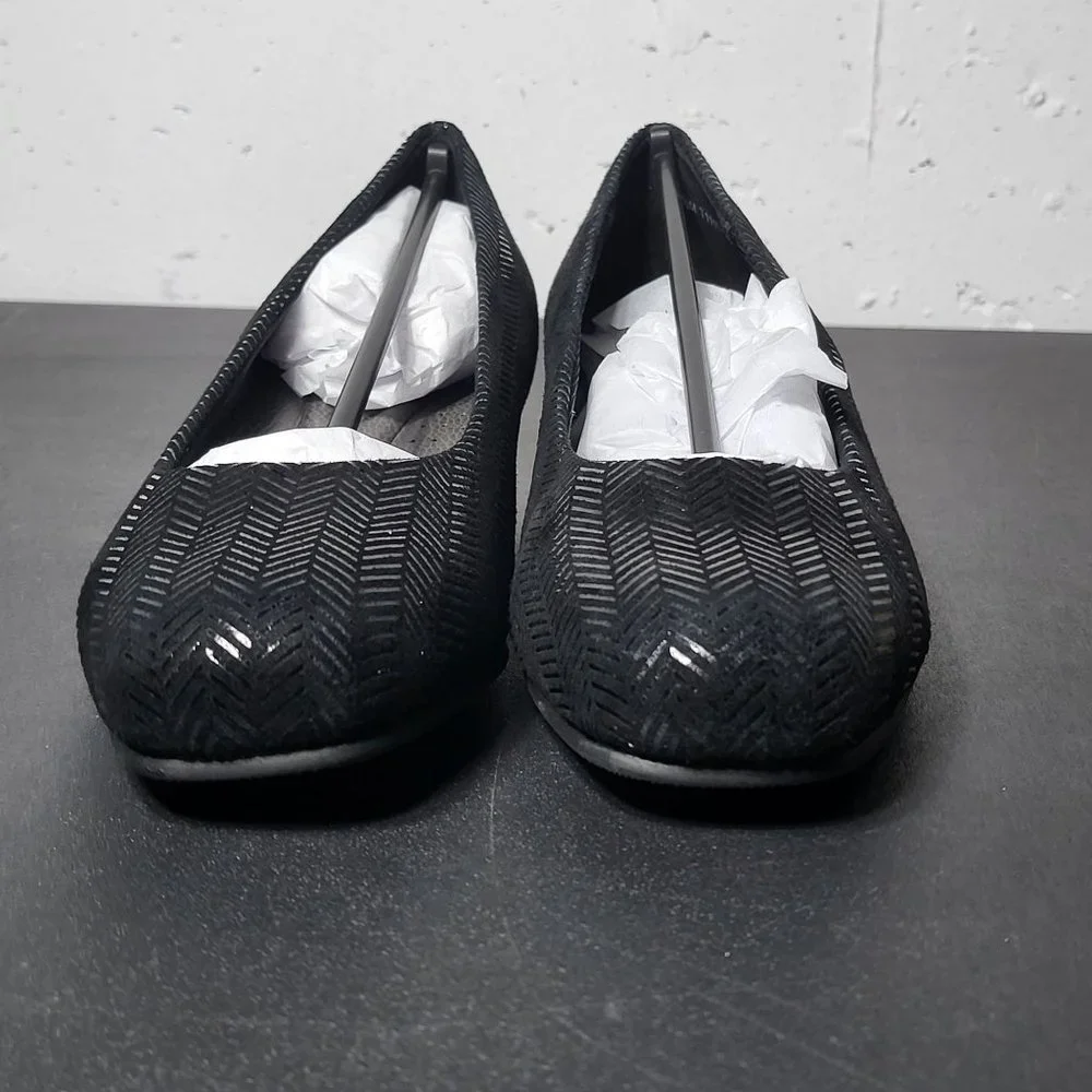 Trotters Womens Lauren‎ Herringbone Slip-On Pump Heels 6.5 New in Box Career